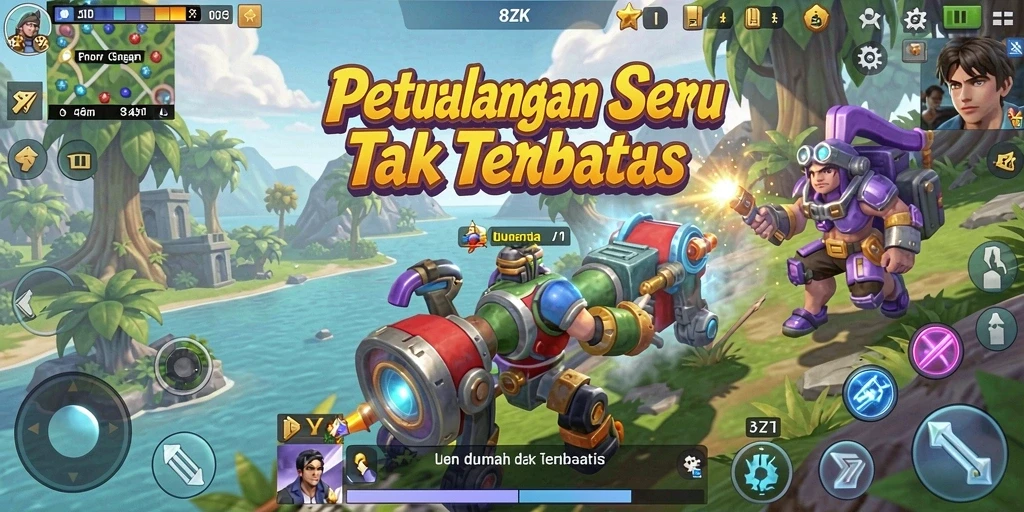 Tampilan gameplay 8ZK yang menegangkan dan penuh petualangan.