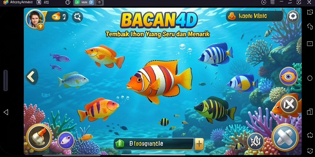 Screenshot gameplay BACAN4D yang menampilkan aksi menembak ikan.
