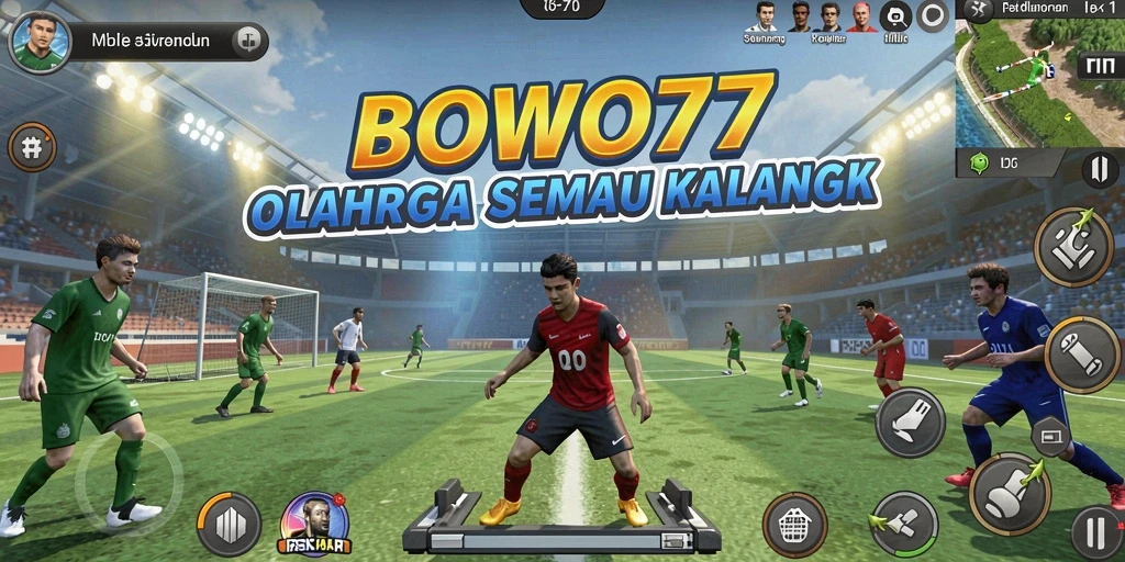 Screenshot utama BOWO77 menampilkan aksi seru dalam permainan olahraga.