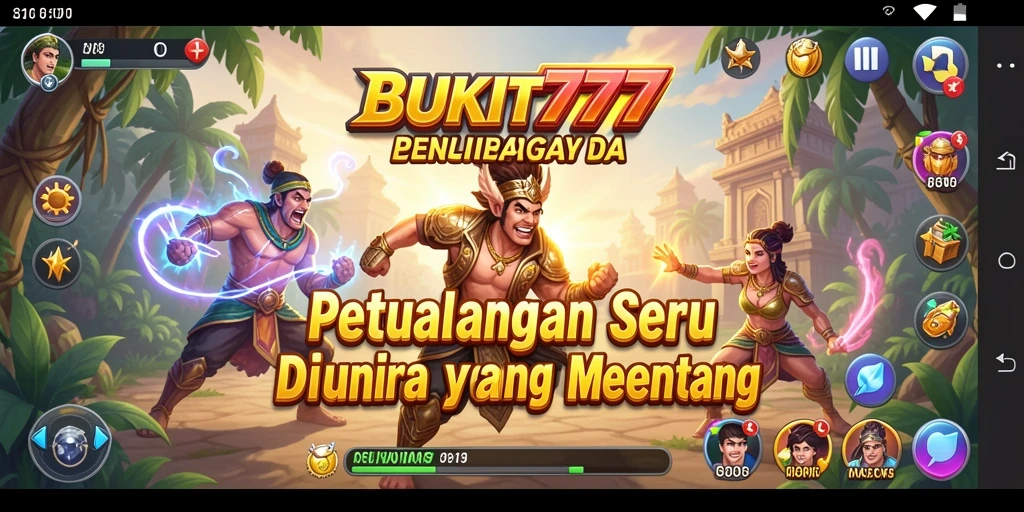 Tampilan gameplay <strong>BUKIT777</strong> yang menakjubkan dengan petualangan seru di tengah hutan.