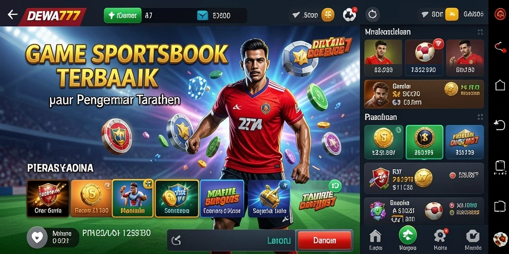 Tampilan menarik aplikasi DEWA777 dalam taruhan Sportsbook.