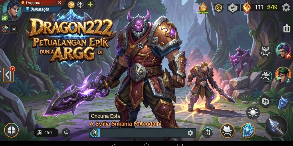 Screenshot gameplay DRAGON222 menampilkan aksi seru dalam pertarungan ARPG.