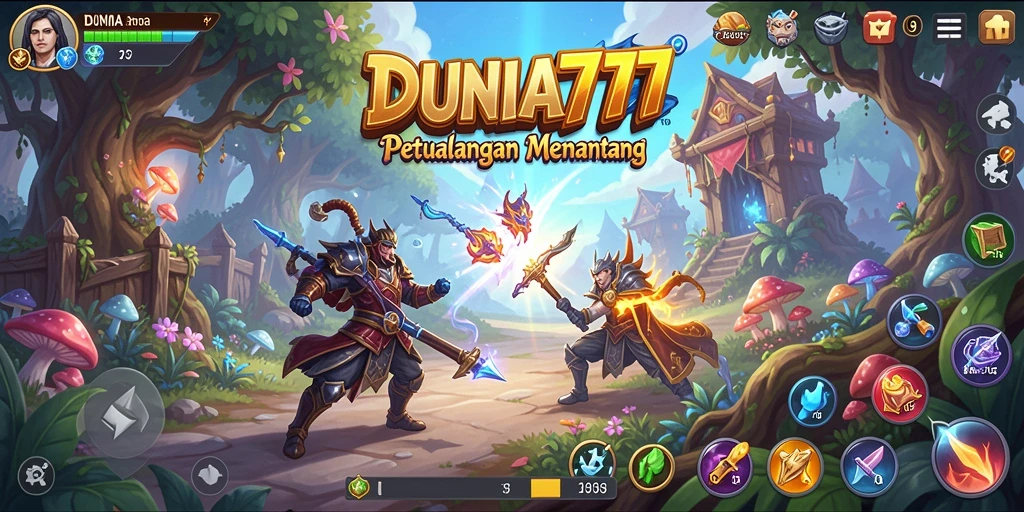 Tampilan gameplay menarik dengan petualangan seru di DUNIA777.