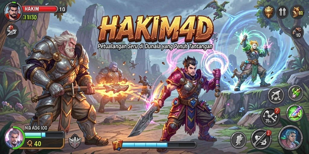 Tampilan gameplay seru HAKIM4D yang penuh petualangan.