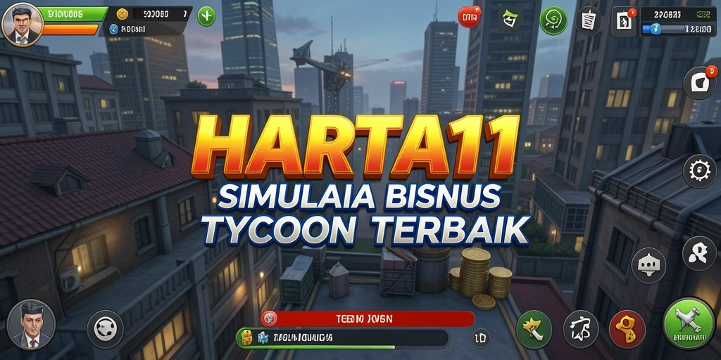 Tampilan gameplay HARTA11 dengan berbagai pilihan bisnis menarik.