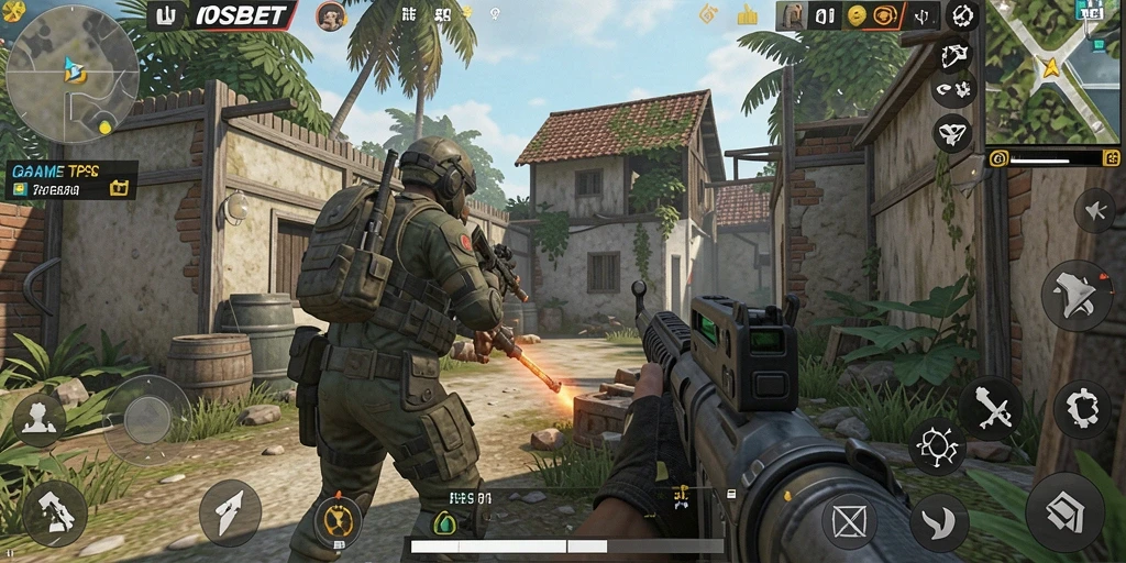 Tampilan gameplay intens dari IOSBET dalam pertandingan TPS.