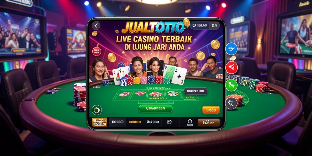 Tampilan gameplay Live Casino yang seru dan interaktif di JUALTOTO.
