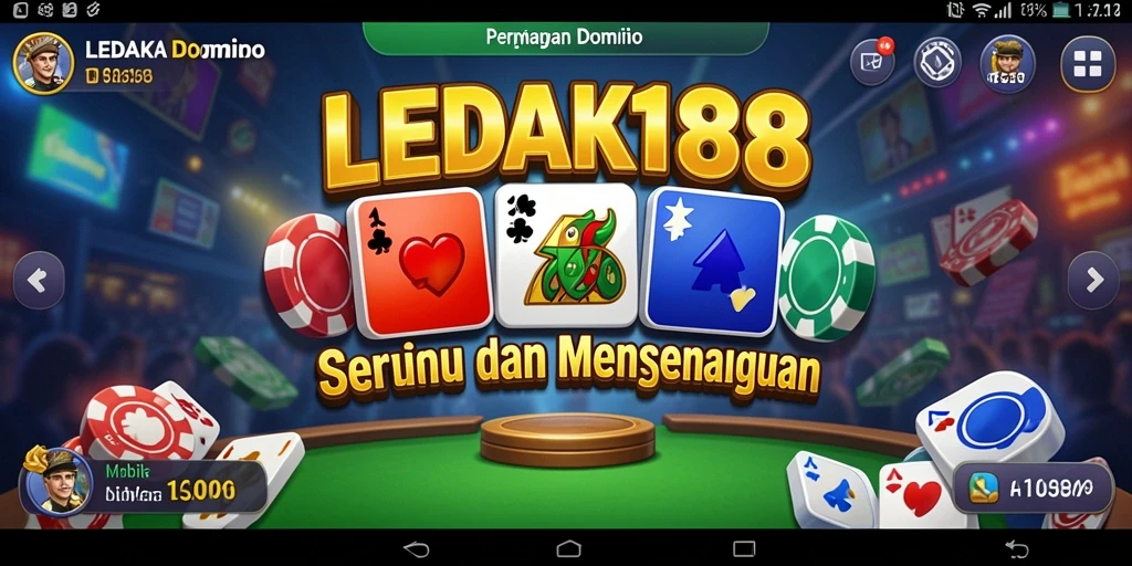Tampilan gameplay domino yang seru dan menarik di LEDAK188.
