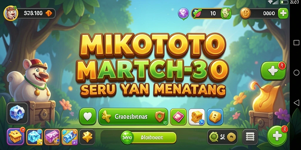 Tampilan gameplay seru di MIKOTOTO, game Match-3 yang menantang.