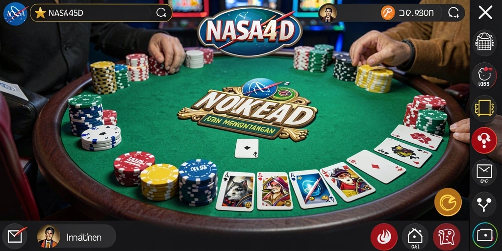 Screenshot gameplay Poker yang mendebarkan dari NASA4D.