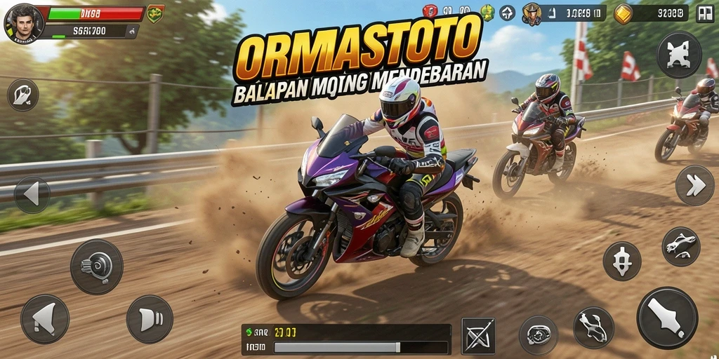 Gameplay seru balapan motor di ORMASSTOTO.