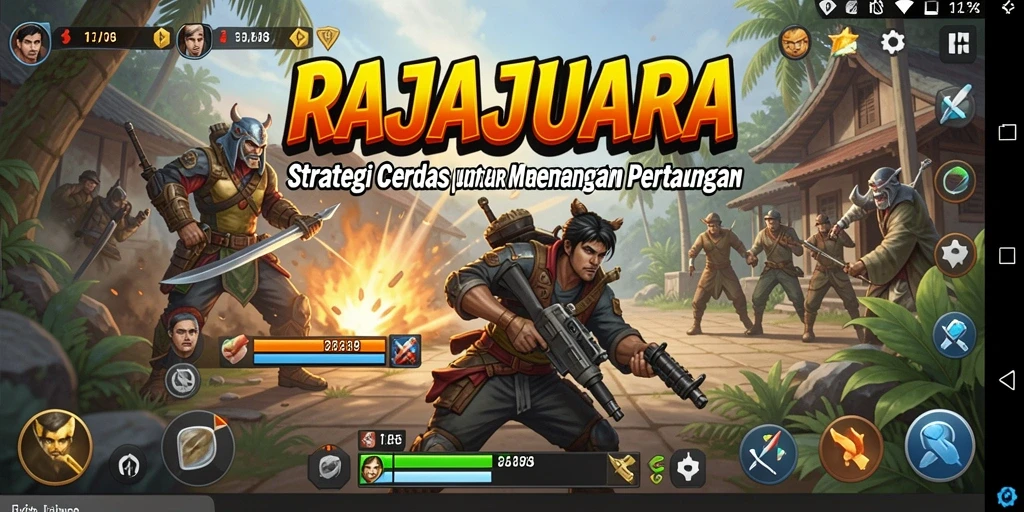 Tampilan mendebarkan dari pertempuran strategi dalam RAJAJUARA.