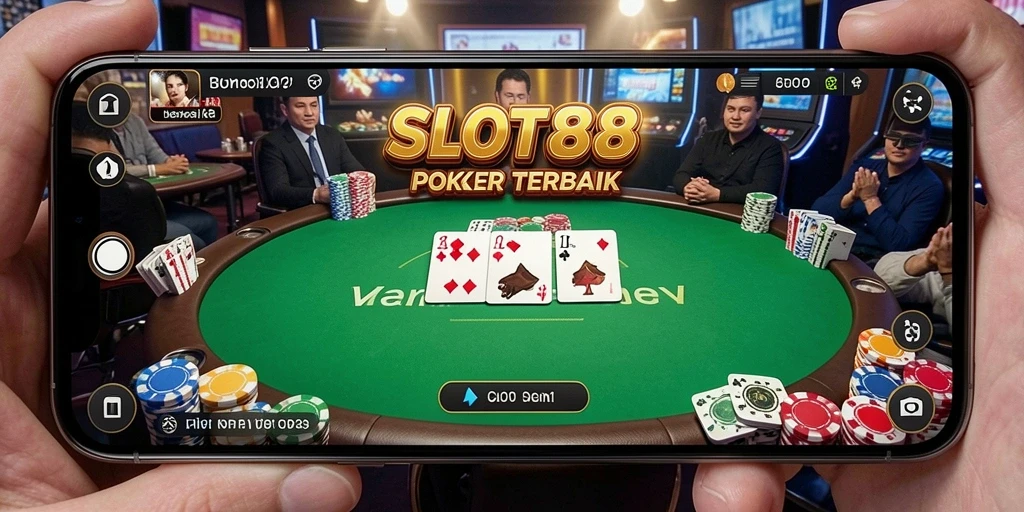 Tampilan menarik dari gameplay Poker SLOT88 yang mengasyikkan.