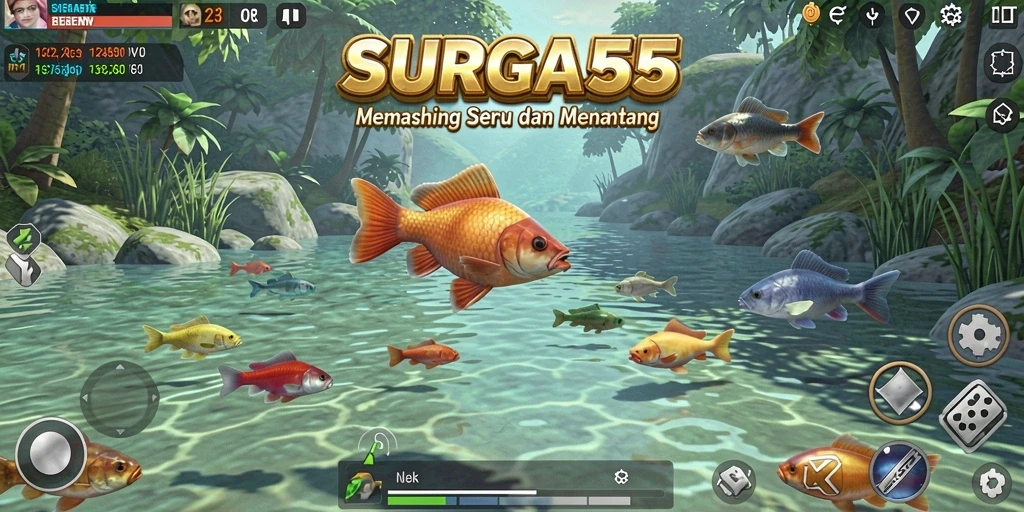 Gameplay SURGA55 yang menangkap pengalaman memancing secara mendalam.