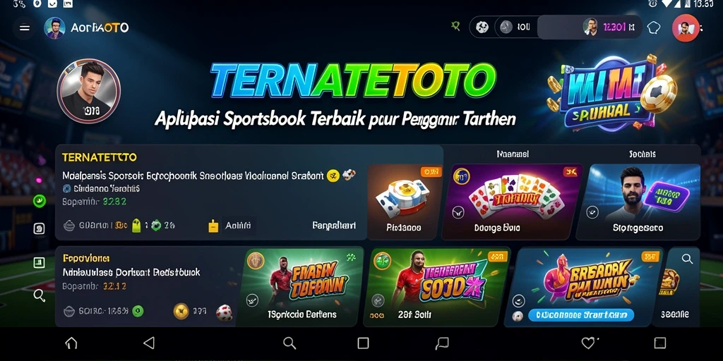 Tampilan antarmuka aplikasi TERNATETOTO yang menarik saat melakukan taruhan.