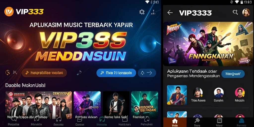 Tampilan screenshot utama VIP333 dengan gameplay musik yang menarik.